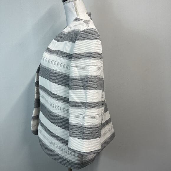 Preston & York Blazer Jacket Plus size 18 Black White Textured Striped Career - Picture 7 of 9